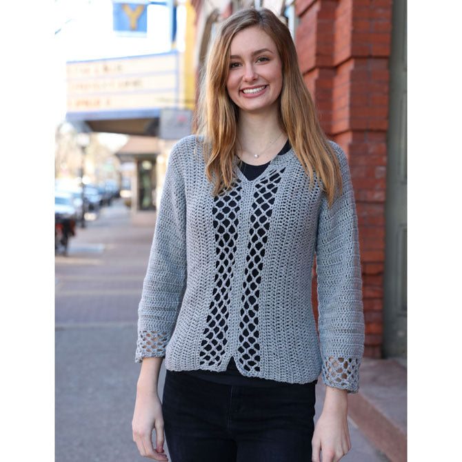 Plymouth Yarn 3343 Crochet Pullover Pattern