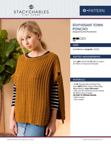 Stacy Charles Fine Yarns Stuyvesant Town Poncho PDF