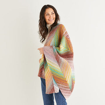 Sirdar 10141 Knitted Bias Blanket in Jewelspun PDF