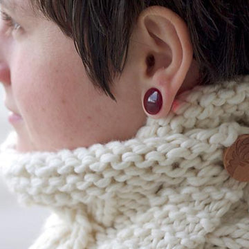 Stag Button Scarf