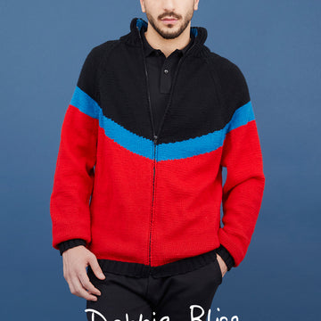Debbie Bliss Chevron Zipped Jacket Knitting Pattern