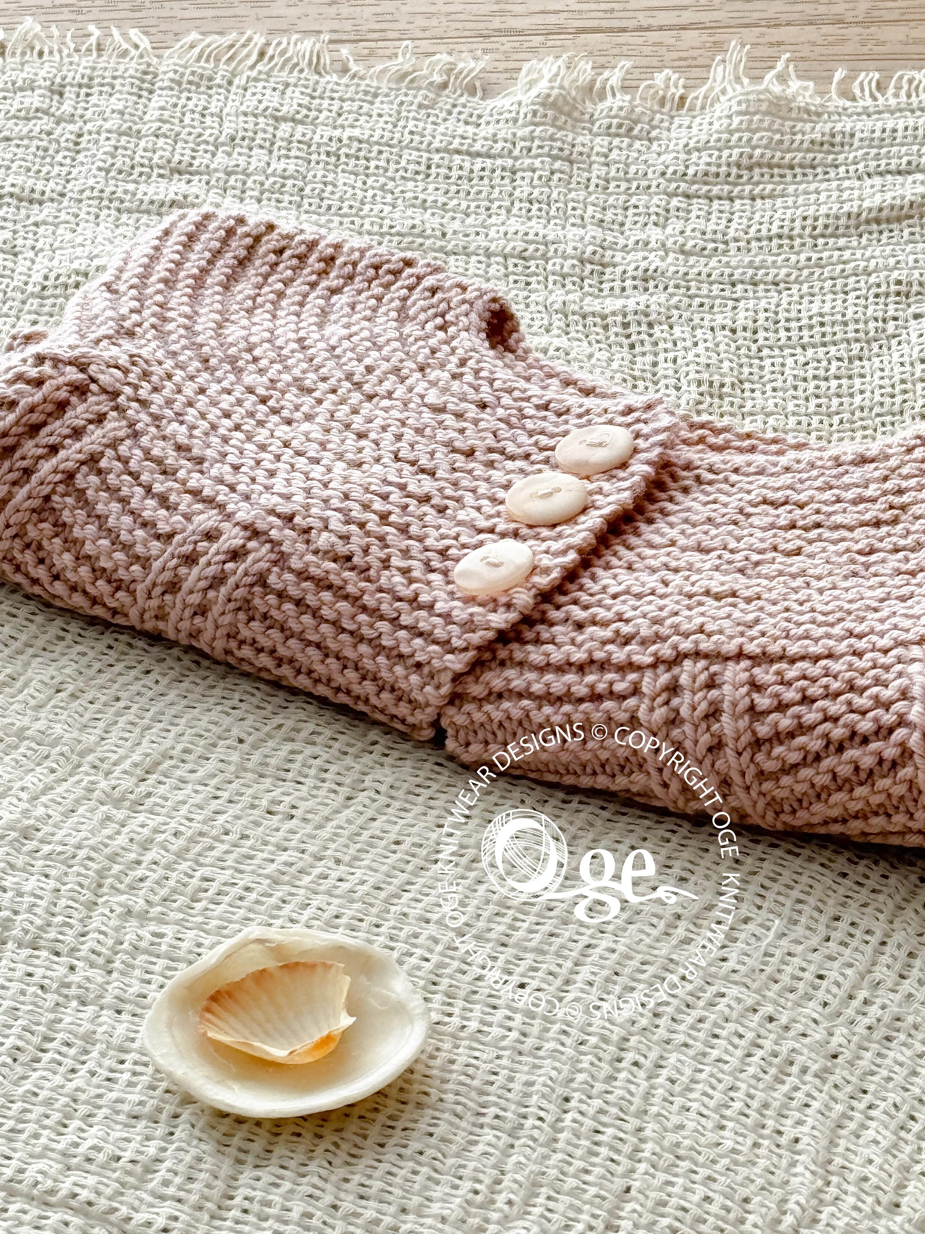 Shell Border Baby Cardigan - P097