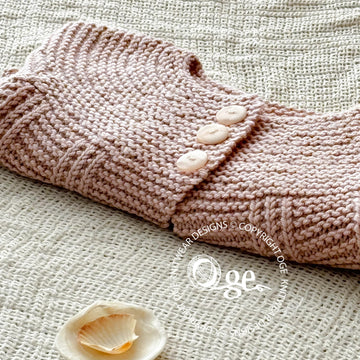 Shell Border Baby Cardigan - P097