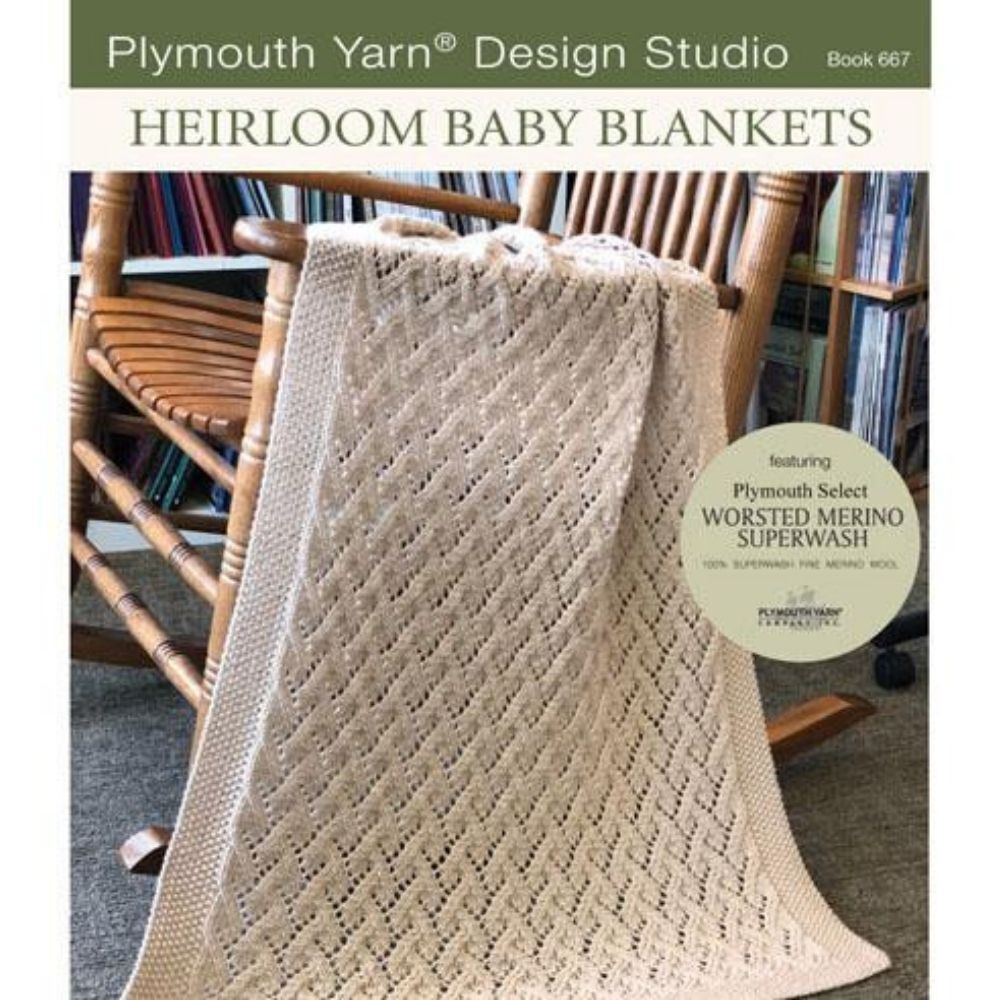 Plymouth Yarn 0667 Heirloom Baby Blankets Knitting Pattern