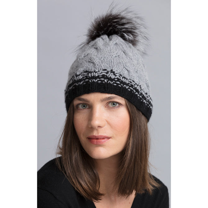 String Carey Cabled Hat Knitting Pattern