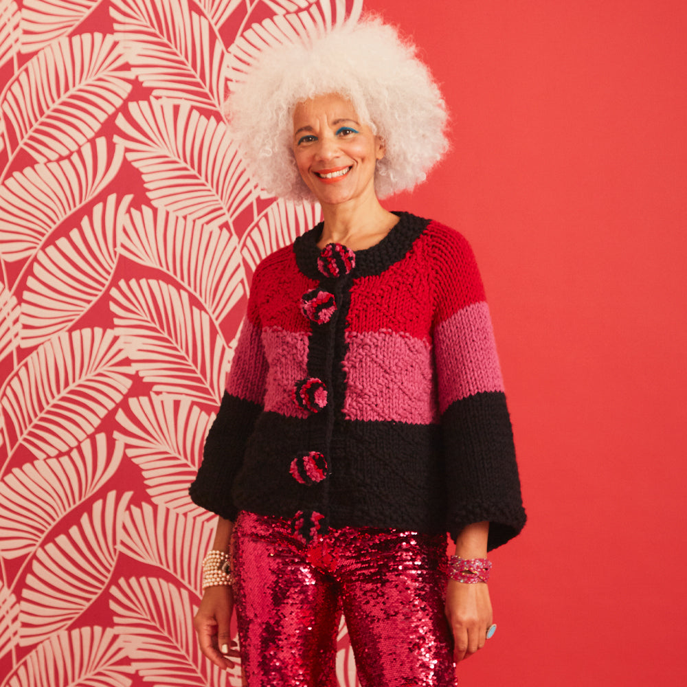 Paintbox Yarns Charming Criss Cross Jacket Knitting Pattern