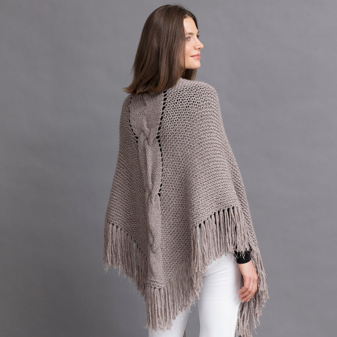 String Michelle Cabled Shawl Wrap Knitting Pattern