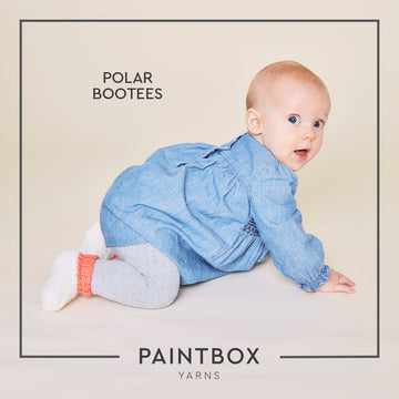 Paintbox Yarns Polar Bootees Knitting Pattern
