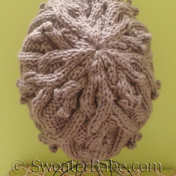 #134 Slouchy Trellis Cabled Hat