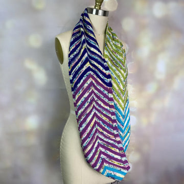 Wonderland Yarns Chevron Stripes Infinity Scarf Kit