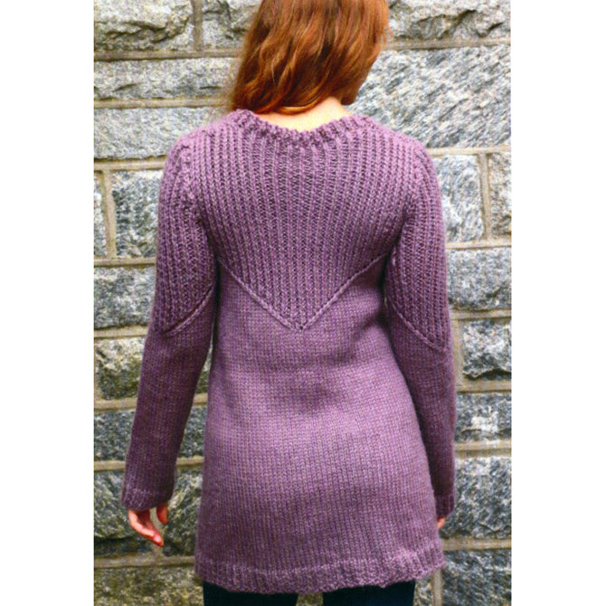 Plymouth Yarn 3001 Women's Cabled Rib Tunic Knitting Pattern