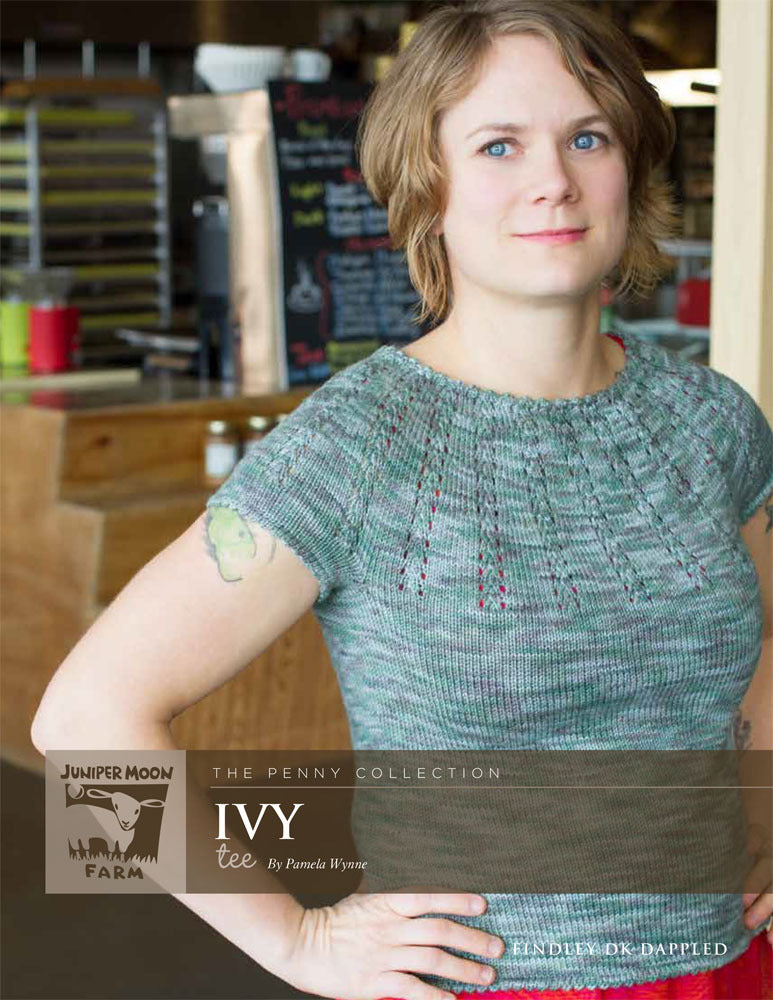 Ivy Laced Yoke Tee Top Knitting Pattern