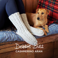 Debbie Bliss Cabled Slipper Socks Knitting Pattern
