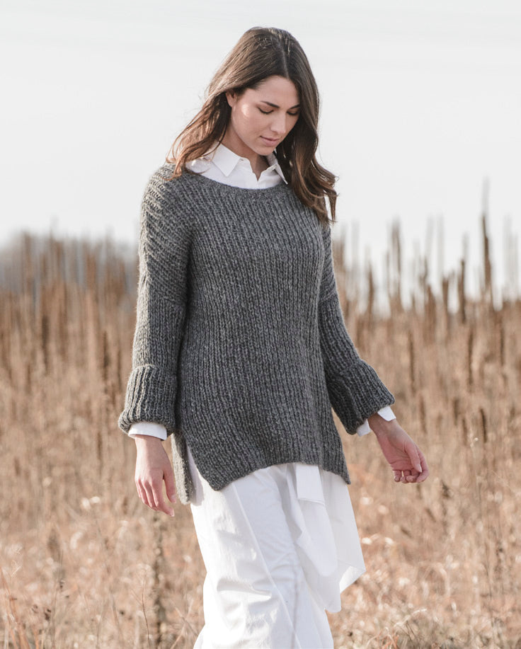 Blue Sky Fibers Preston Pullover Jumper Knitting Pattern