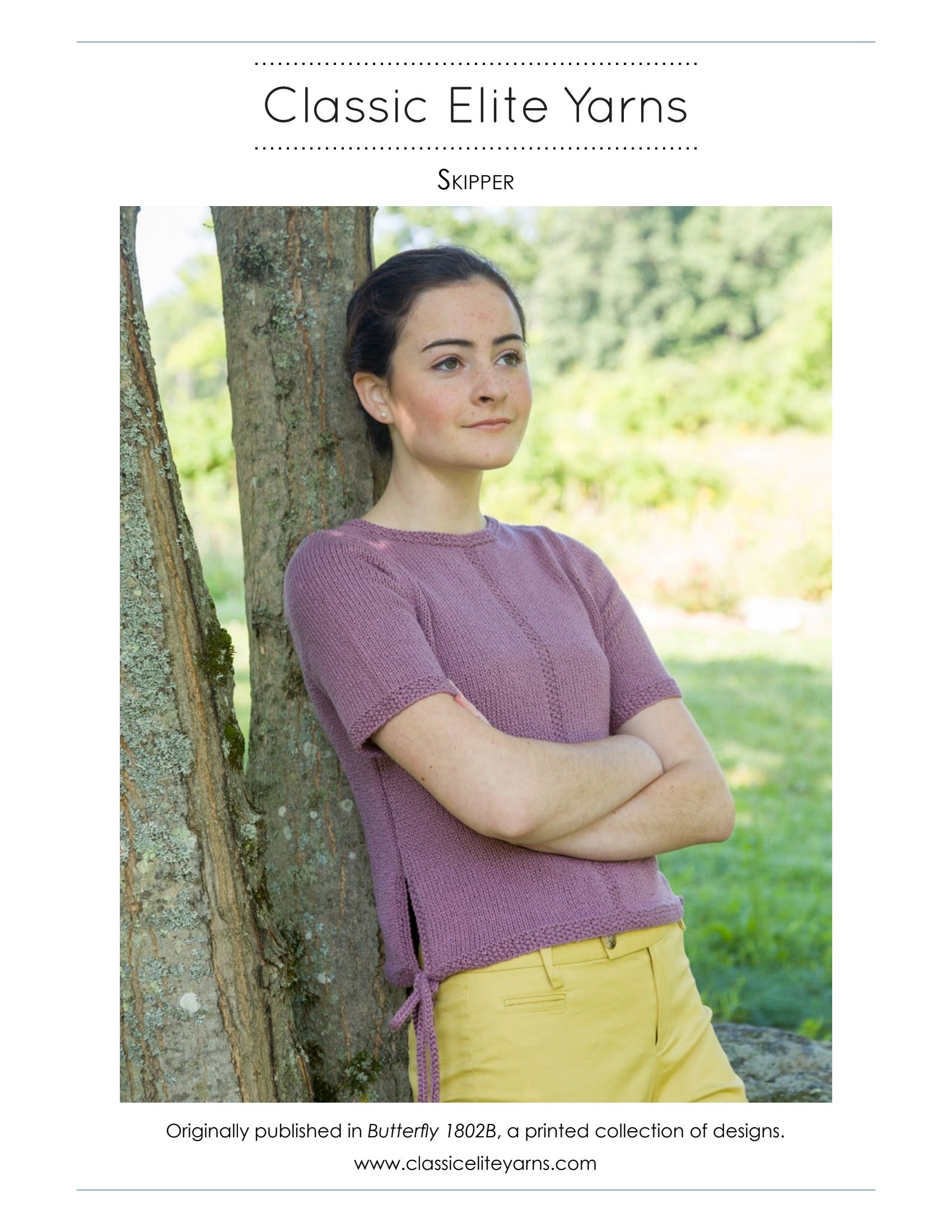 Classic Elite Yarns Skipper Jumper Knitting Pattern