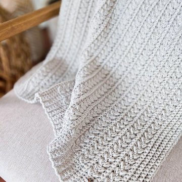 Braided Wheat Crochet Blanket