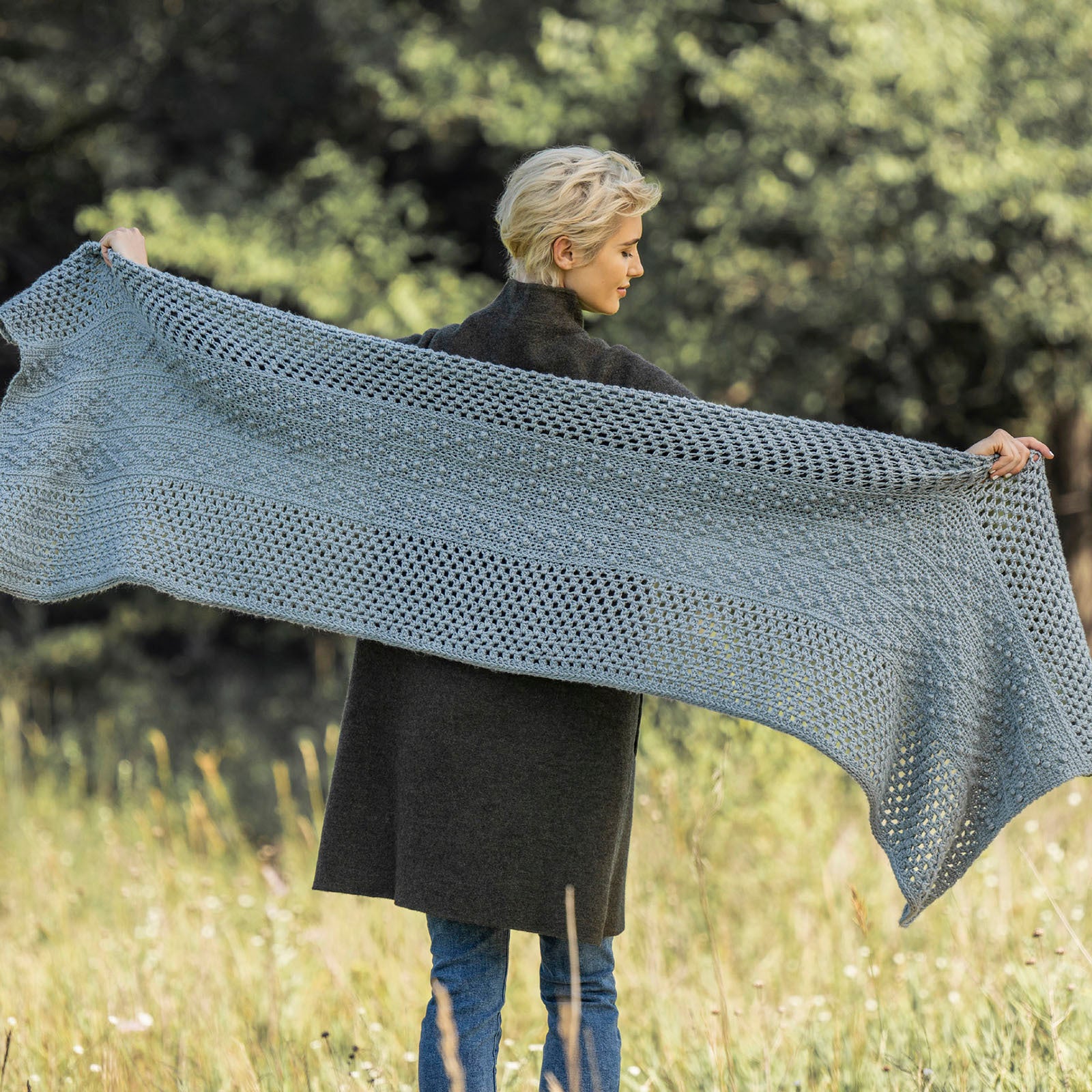 Blue Sky Fibers Dayton Crochet Wrap Pattern