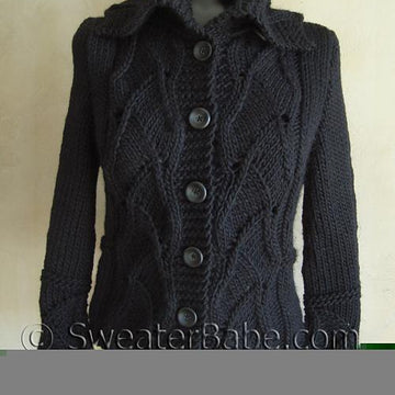 #109 Lace Inset Shaped Cardigan or Vest