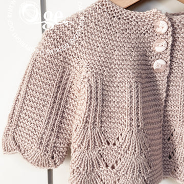 Shell Border Baby Cardigan - P097