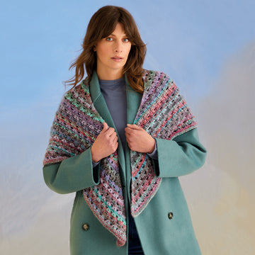 Sirdar Sea Shells Shawl Wrap Knitting Pattern