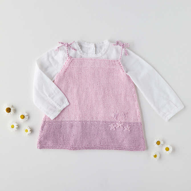 Sirdar Strappy Pinafore Dress Knitting Pattern