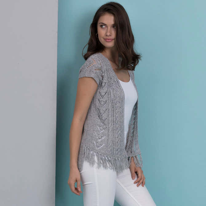 Stacy Charles Fine Yarns Casey Hi-Lo Vest Knitting Pattern