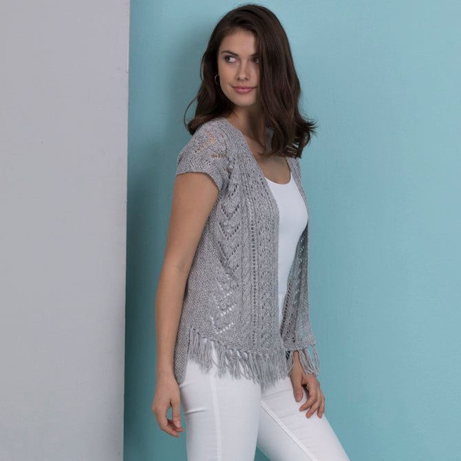 Stacy Charles Fine Yarns Casey Hi-Lo Vest Knitting Pattern