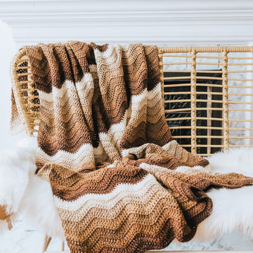 Mocha Ripple Afghan
