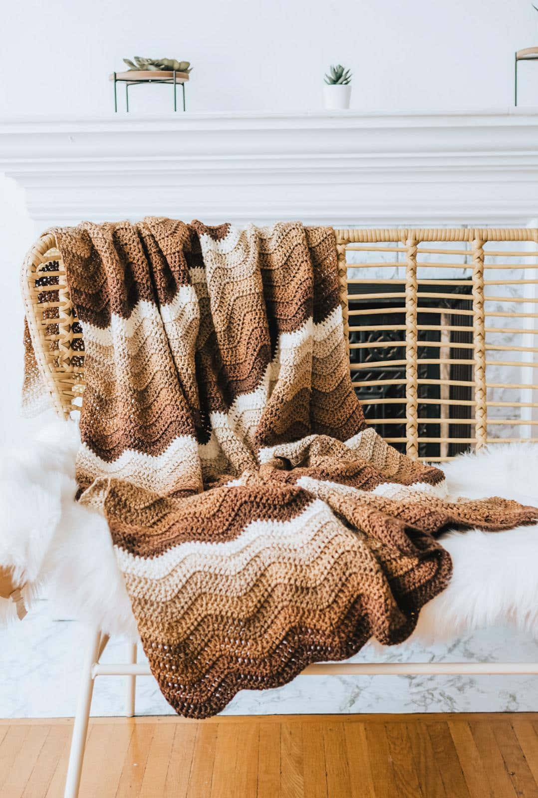 Mocha Ripple Afghan