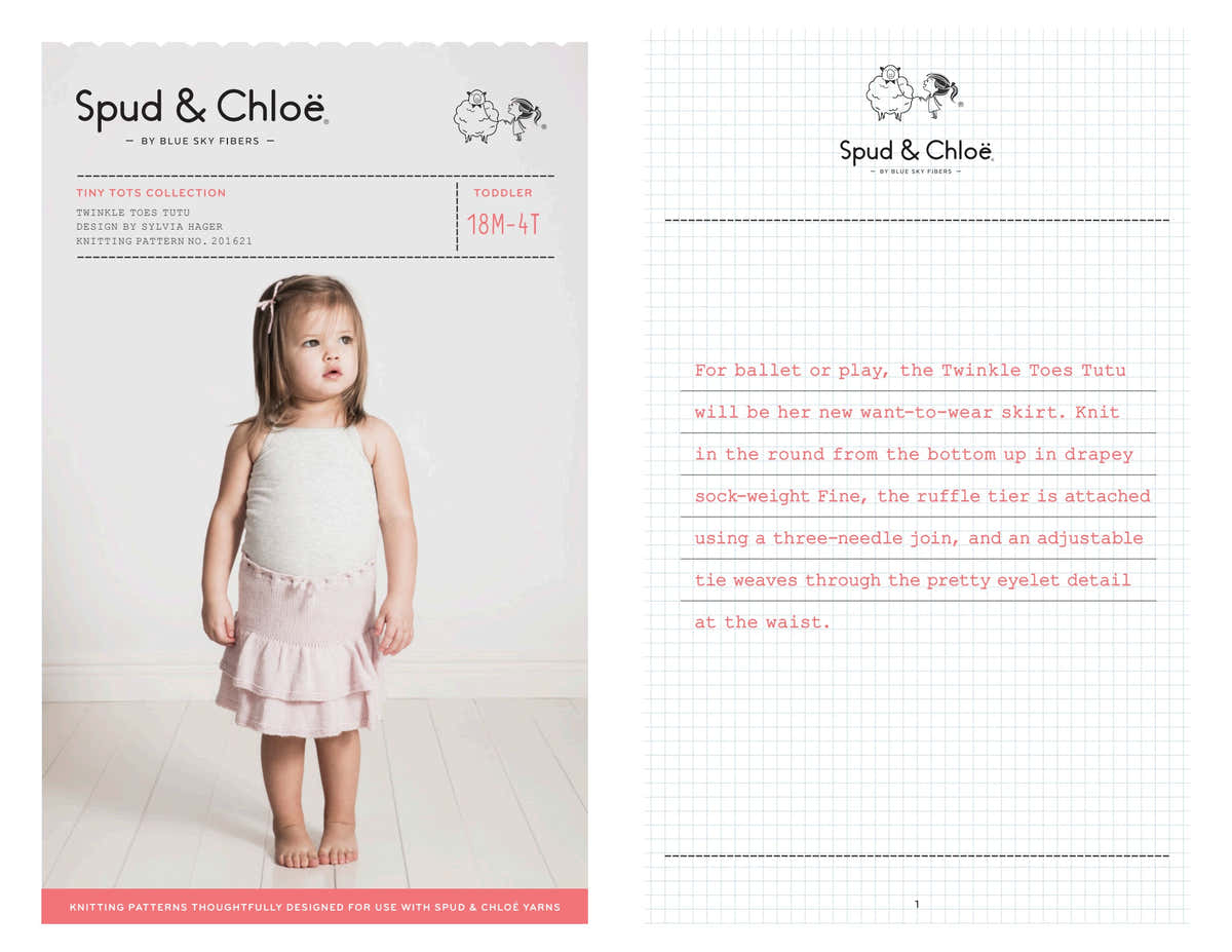Blue Sky Fibers Twinkle Toes Tutu Dress Knitting Pattern