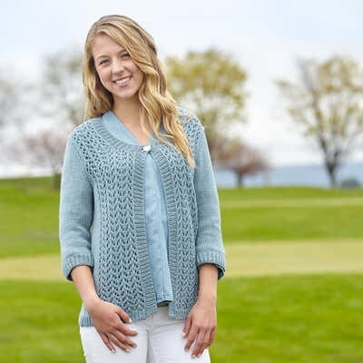 Valley Yarns Anika Cardigan Knitting Pattern