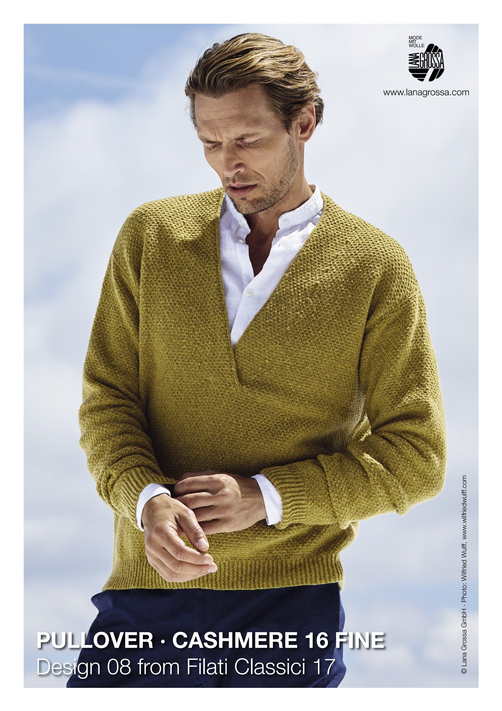 Lana Grossa M Pullover Jumper Knitting Pattern