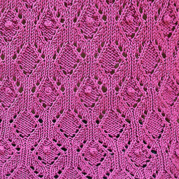 Diamond and Bobble Lace Top #194