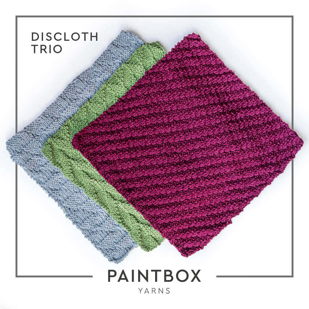 Paintbox Yarns Dishcloth Trio Knitting Pattern