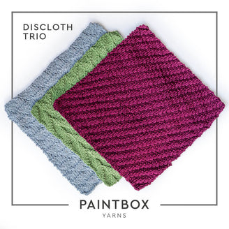 Paintbox Yarns Dishcloth Trio Knitting Pattern