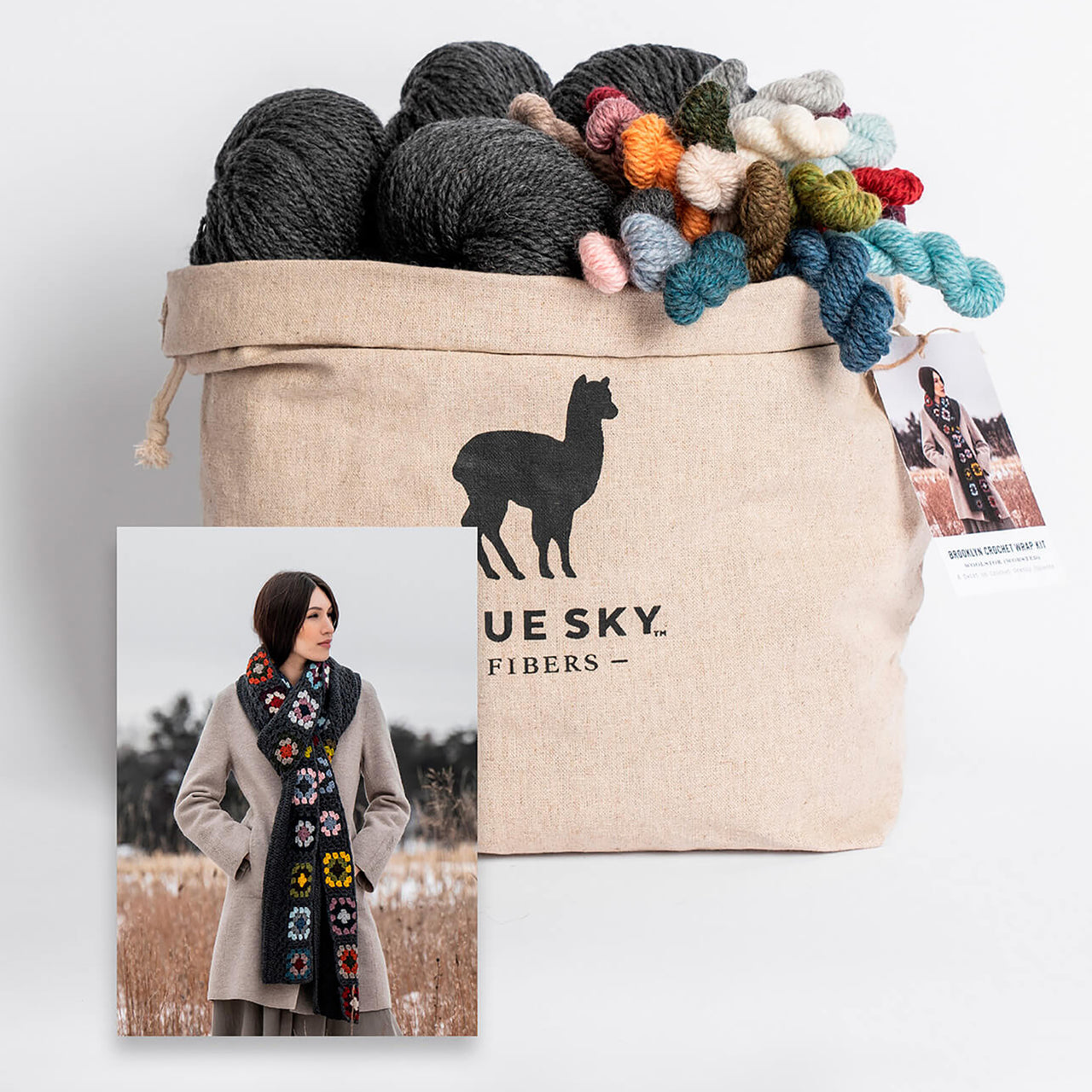 Blue Sky Fibers Brooklyn Crochet Wrap Kit