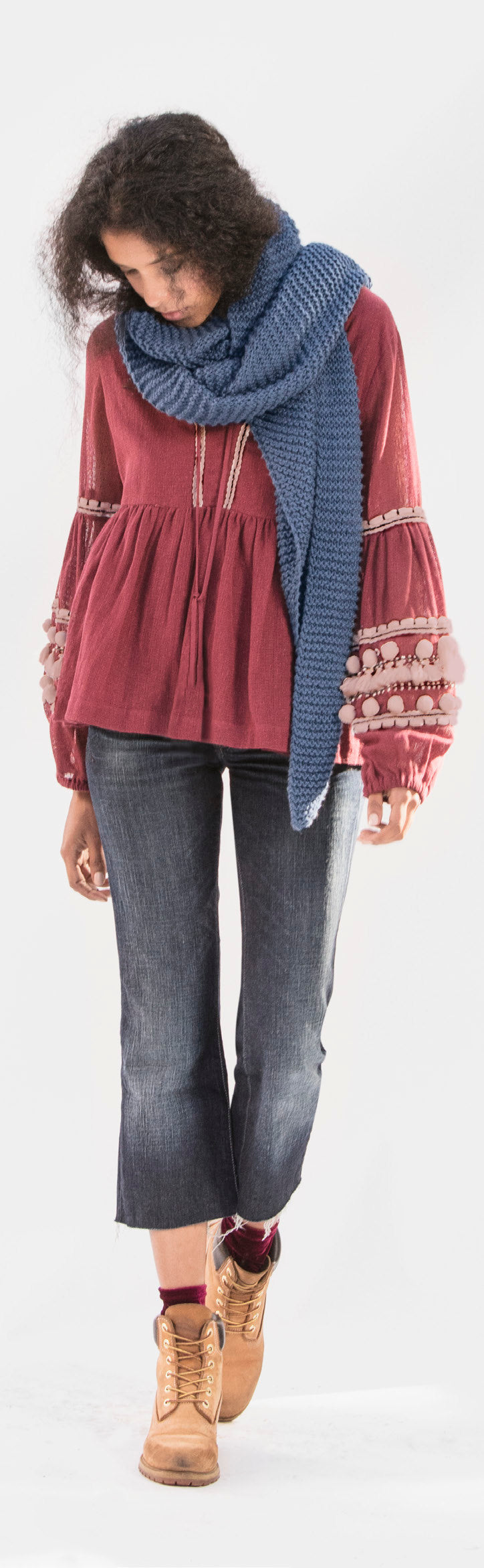 Blue Sky Fibers Waverly Wrap Scarf Knitting Pattern