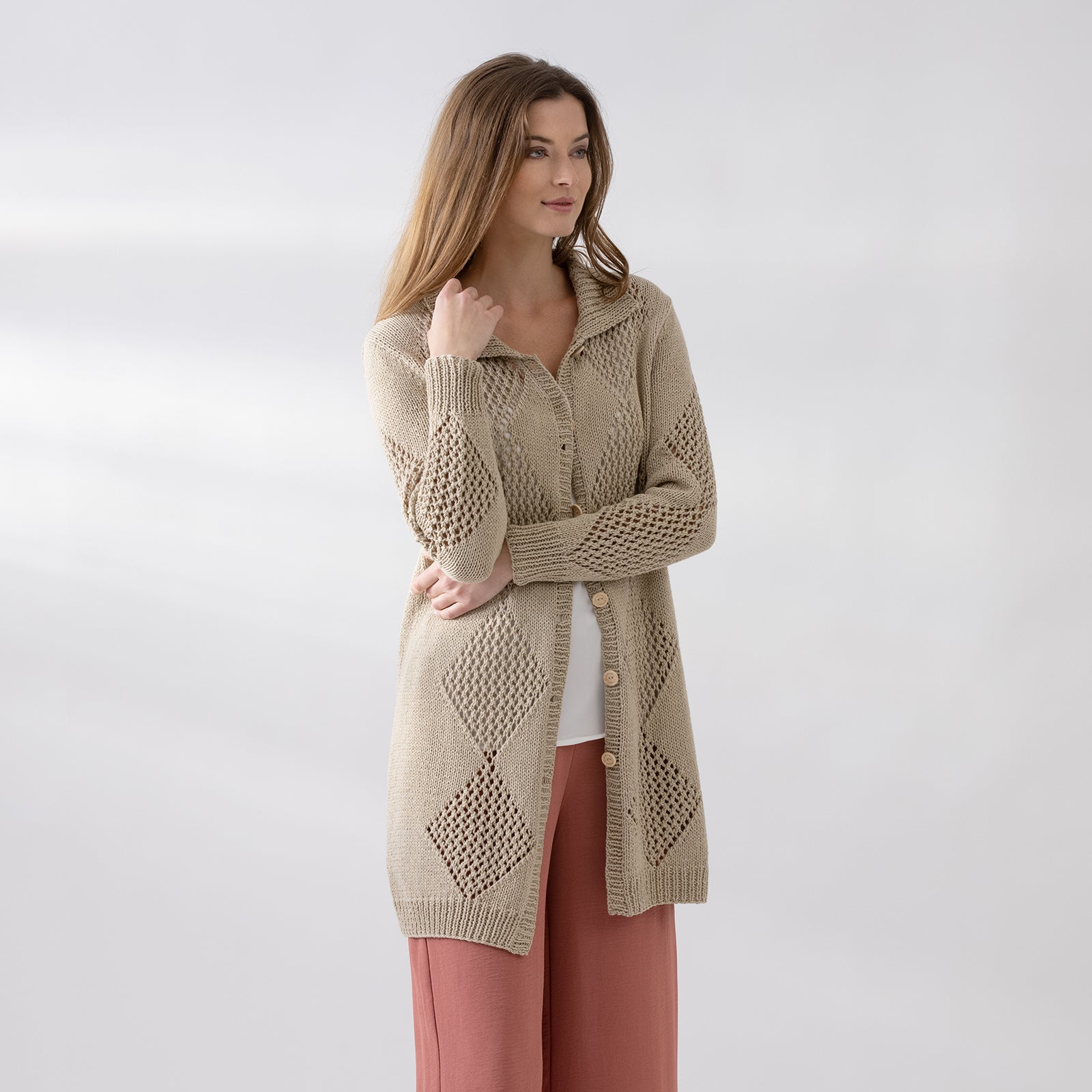 String Cora Coat Cardigan Knitting Pattern