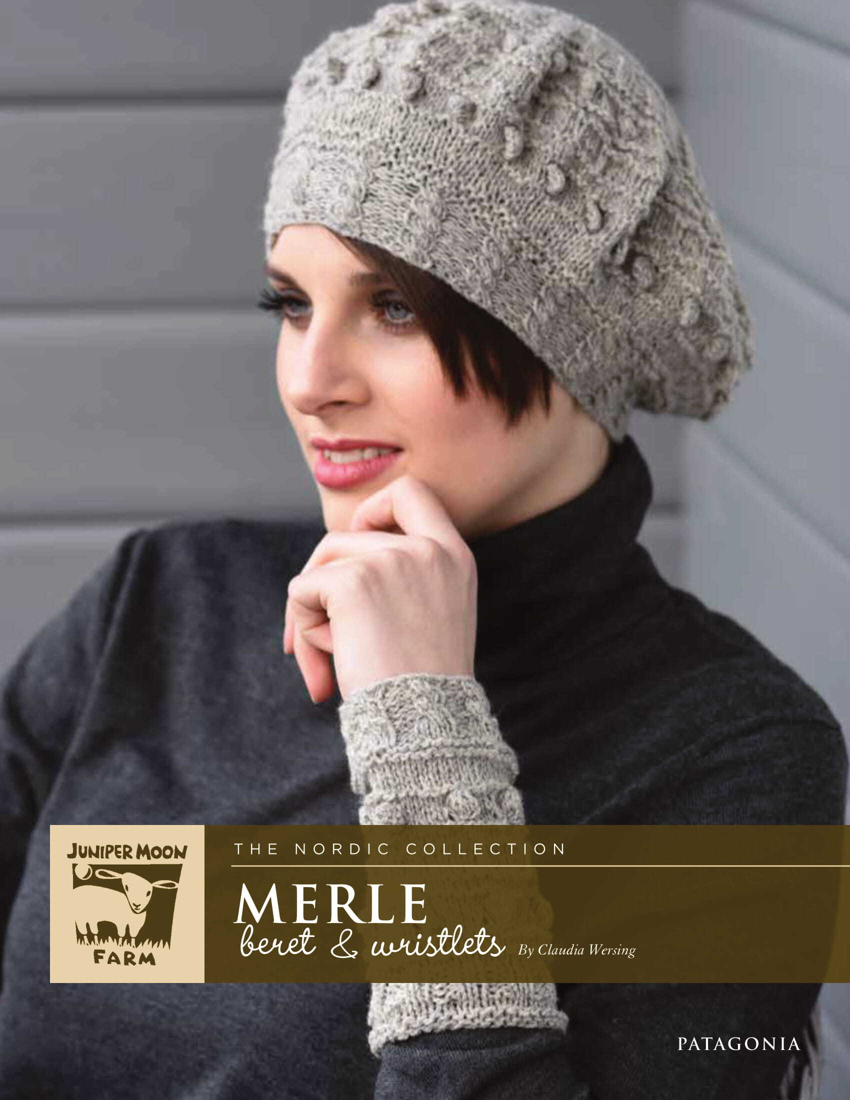 Merle Beret & Wristlets Hat Knitting Pattern