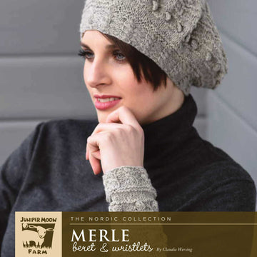 Merle Beret & Wristlets Hat Knitting Pattern