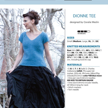 Stacy Charles Fine Yarns Dionne Tee Jumper Knitting Pattern