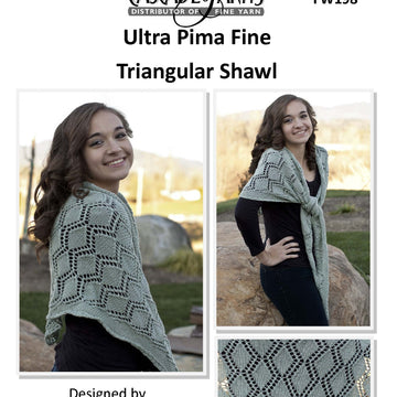 Cascade Yarns FW Triangular Shawl Wrap Knitting Pattern
