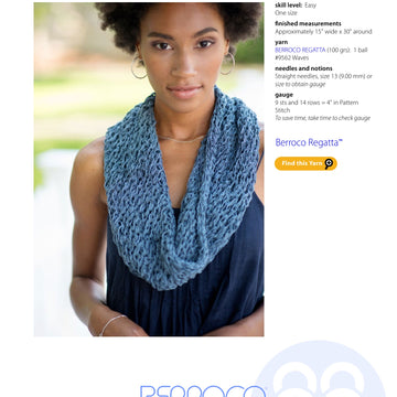 Berroco Praia Cowl Knitting Pattern