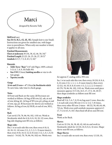 Wildflowerknits Marci Jumper Knitting Pattern