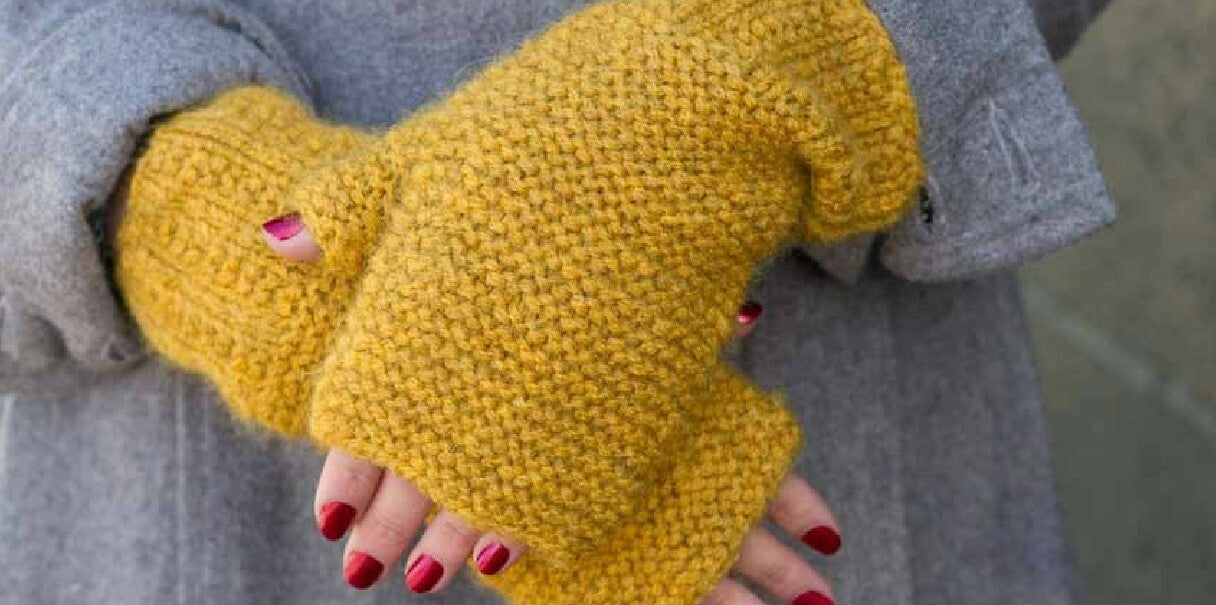 Downy Garter Hat & Mitts Knitting Pattern