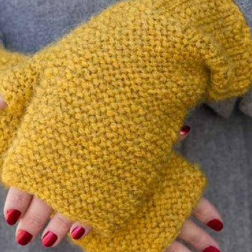 Downy Garter Hat & Mitts Knitting Pattern