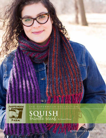 Squish Brioche Scarf in Juniper Moon Moonshine Chunky - J22-04 - PDF