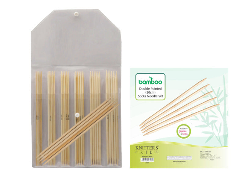 Knitter's Pride Bamboo 8" Double Pointed Needle Set