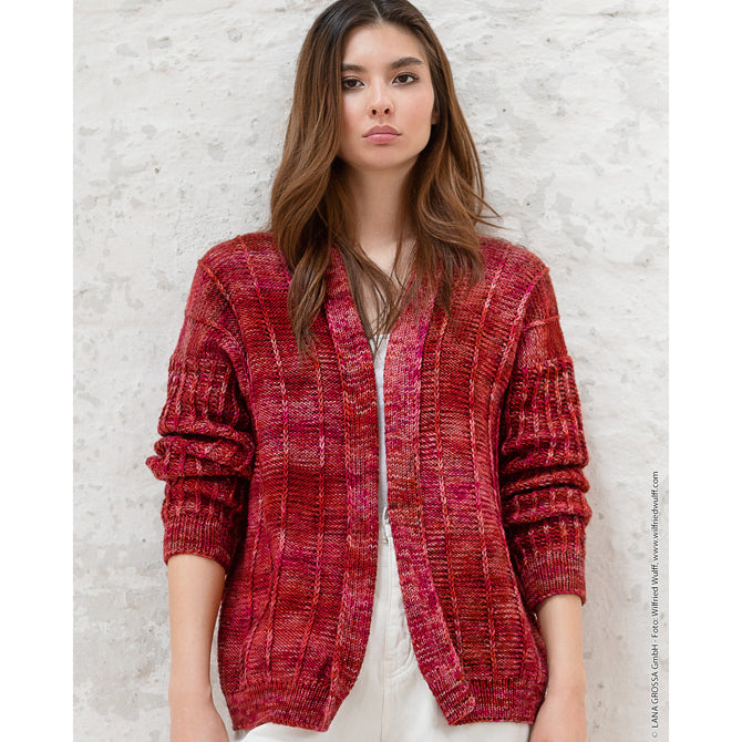 Lana Grossa Jacket in Cool Wool Big or Cool Wool Big Hand-Dyed