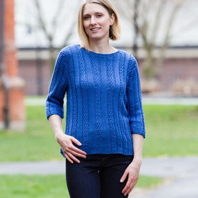 Valley Yarns Vertical Pullover Knitting Pattern